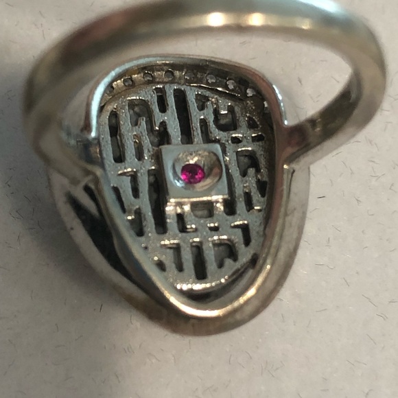 Elle Sterling Silver and Snowflake Jasper Ring Size 6 - Picture 3 of 5